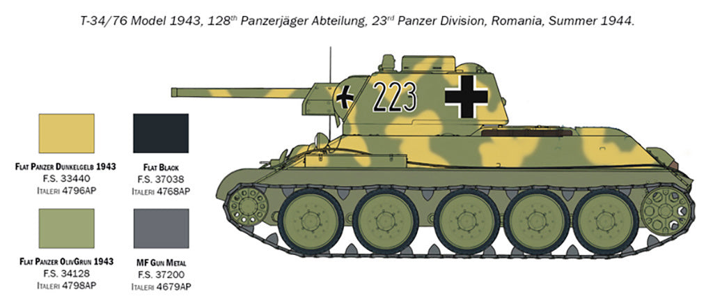 Italeri 1/72 Military - T-34/76 Mod 43 - 7078