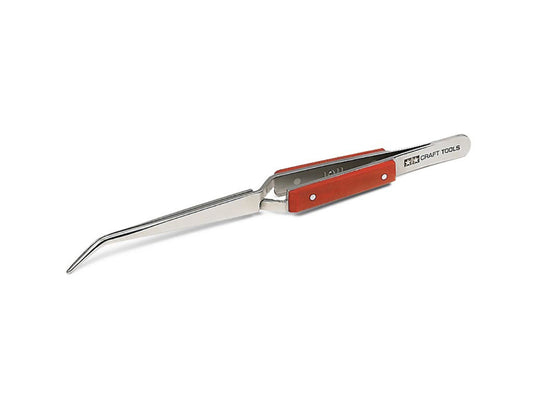 Tamiya Tools & Accessories - Hg Reverse Action Angled Tweezers - 74102