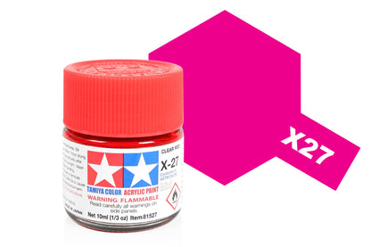 Tamiya - Acrylic Mini X-27 Clear Red 10ml