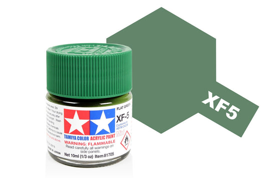 Tamiya - Acrylic Mini XF-5 Flat Green 10ml
