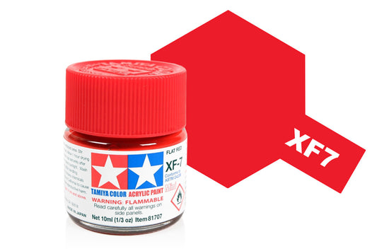 Tamiya - Acrylic Mini XF-7 Flat Red 10ml