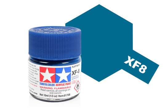 Tamiya - Acrylic Mini XF-8 Flat Blue 10ml