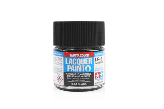 Tamiya LP Paint - LP-3 Flat Black - 82103