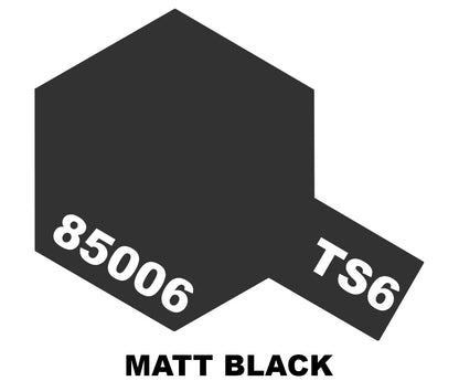 Tamiya TS Sprays - TS-6 Matt Black - 85006