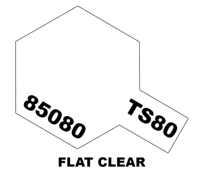 Tamiya TS Sprays - TS-80 Flat Clear - 85080