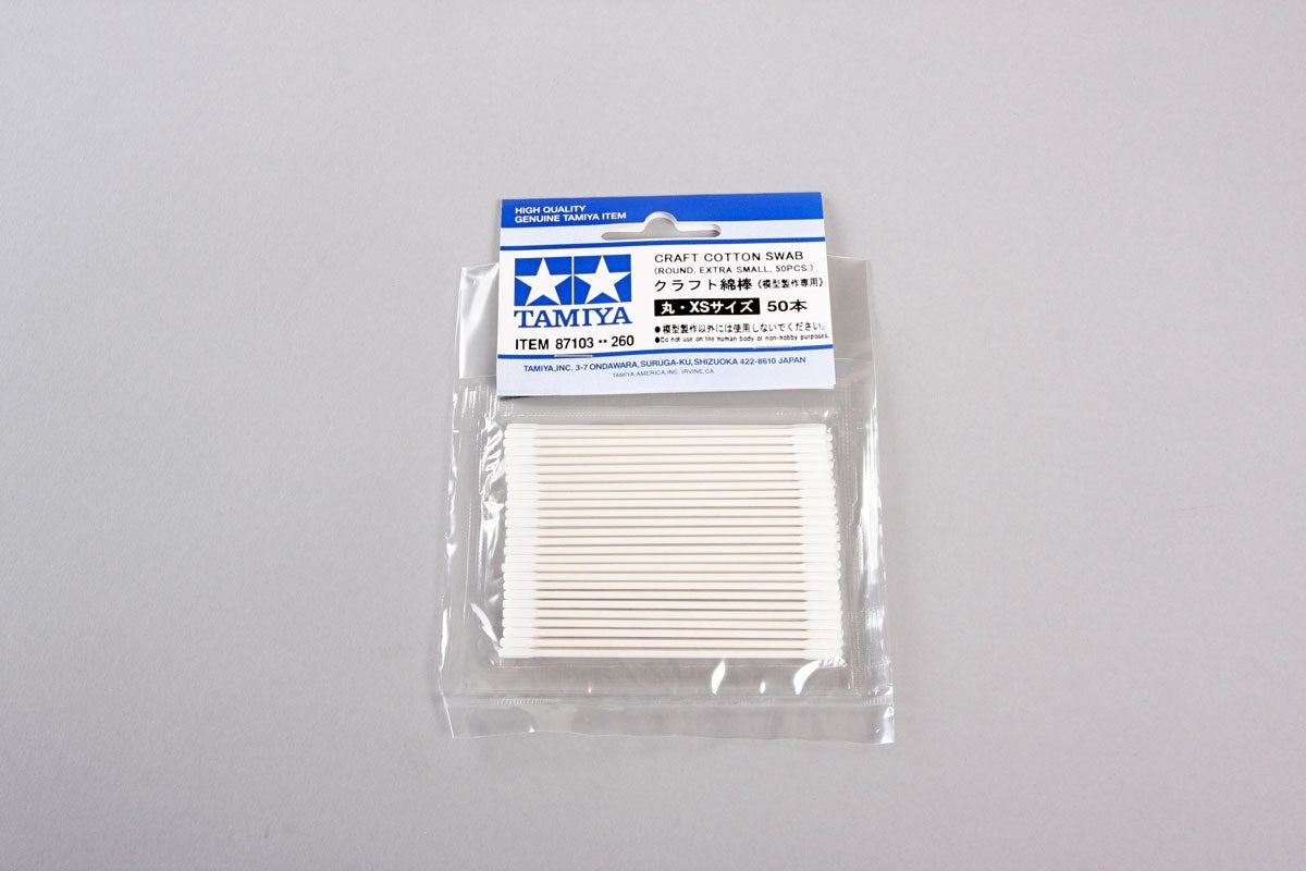 Tamiya Tools & Accessories - Cotton Swab (Round Xtra Small x 50) - 87103