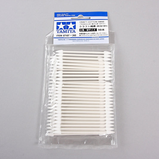 Tamiya Tools & Accessories - Cotton Swab (Triangle Med x 50) - 87107