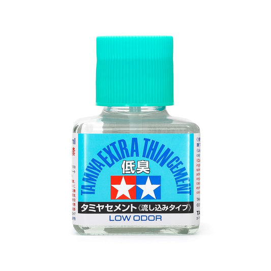 Tamiya Tools & Accessories - Extra Thin Cement Low Odour 40ml - 87236