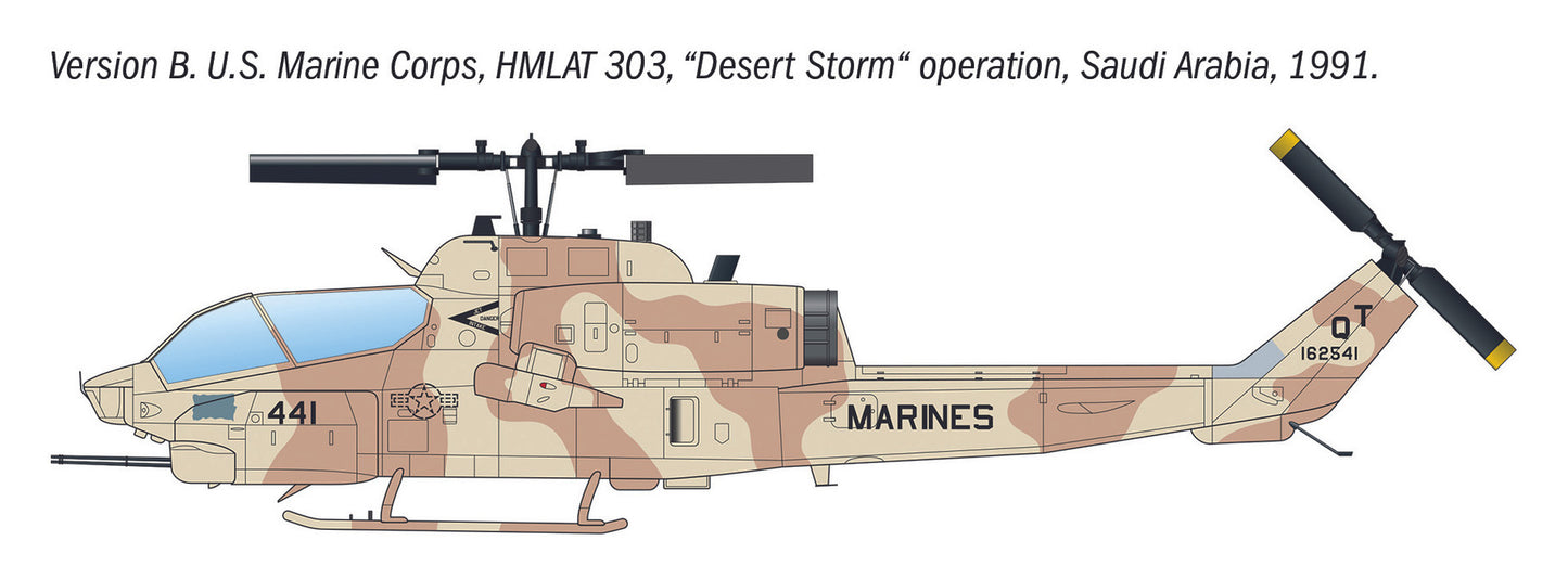 Italeri 1/72 Aircraft - Bell AH-1W SuperCobra Attack Helicopter - 90160