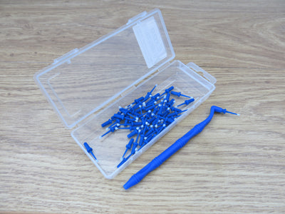 EXPO - 50 Piece Fine Micro Applicators w/Double Ended Holder (Blue)