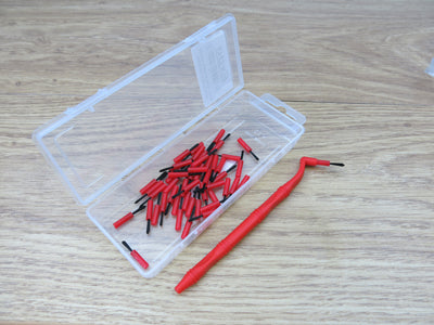 EXPO - 50 Piece Micro Brushes w/Double Ended Holder (Red)