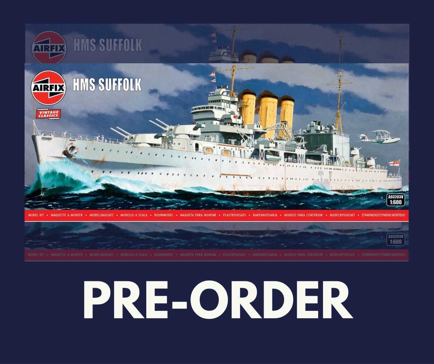 1/600 Airfix - HMS Suffolk (PRE-ORDER)