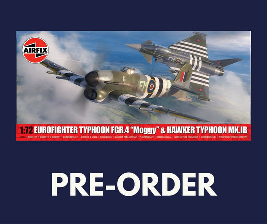1/72 Airfix - Eurofighter Typhoon FGR.4 "Moggy" & Hawker Typhoon Mk.Ib - Two Aircraft Set (PRE-ORDER)
