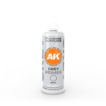 AK Interactive - 3rd Generation Acrylic Surface Primer 100ml - Grey