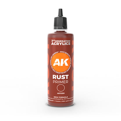 AK Interactive - 3rd Generation Acrylic Surface Primer 100ml - Rust