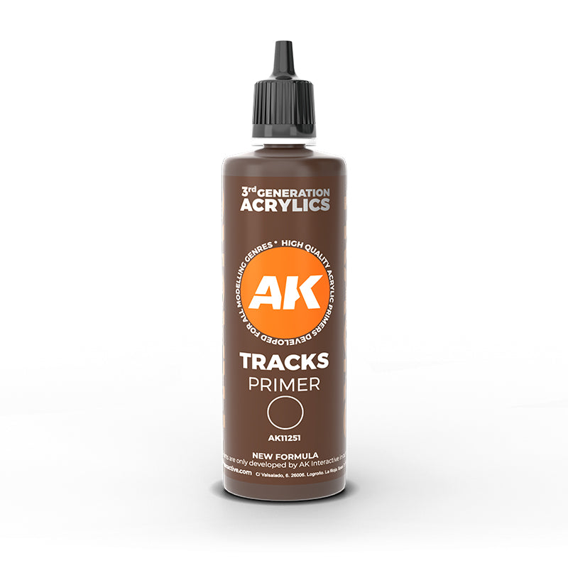 AK Interactive - 3rd Generation Acrylic Surface Primer 100ml - Tracks