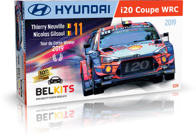 Belkits - Hyundai i20 Coupe WRC 2019 Neuville Rally Car BEL014