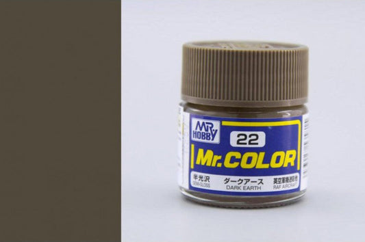 Mr.Hobby - Mr.Color Flat - C-022 Semi-Gloss Dark Earth for RAF Aircraft 10ml