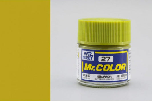 Mr.Hobby - Mr.Color Flat - C-027 Semi-Gloss Interior Green for U.S. Army/Navy Aircraft 10ml (Copy)