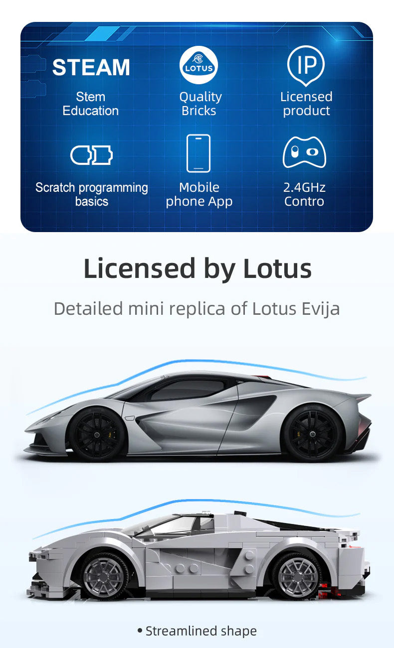 CaDA 1:20 Mini Cars - 1:20 Lotus Evija Sports Cars - 308 pcs - C51071W