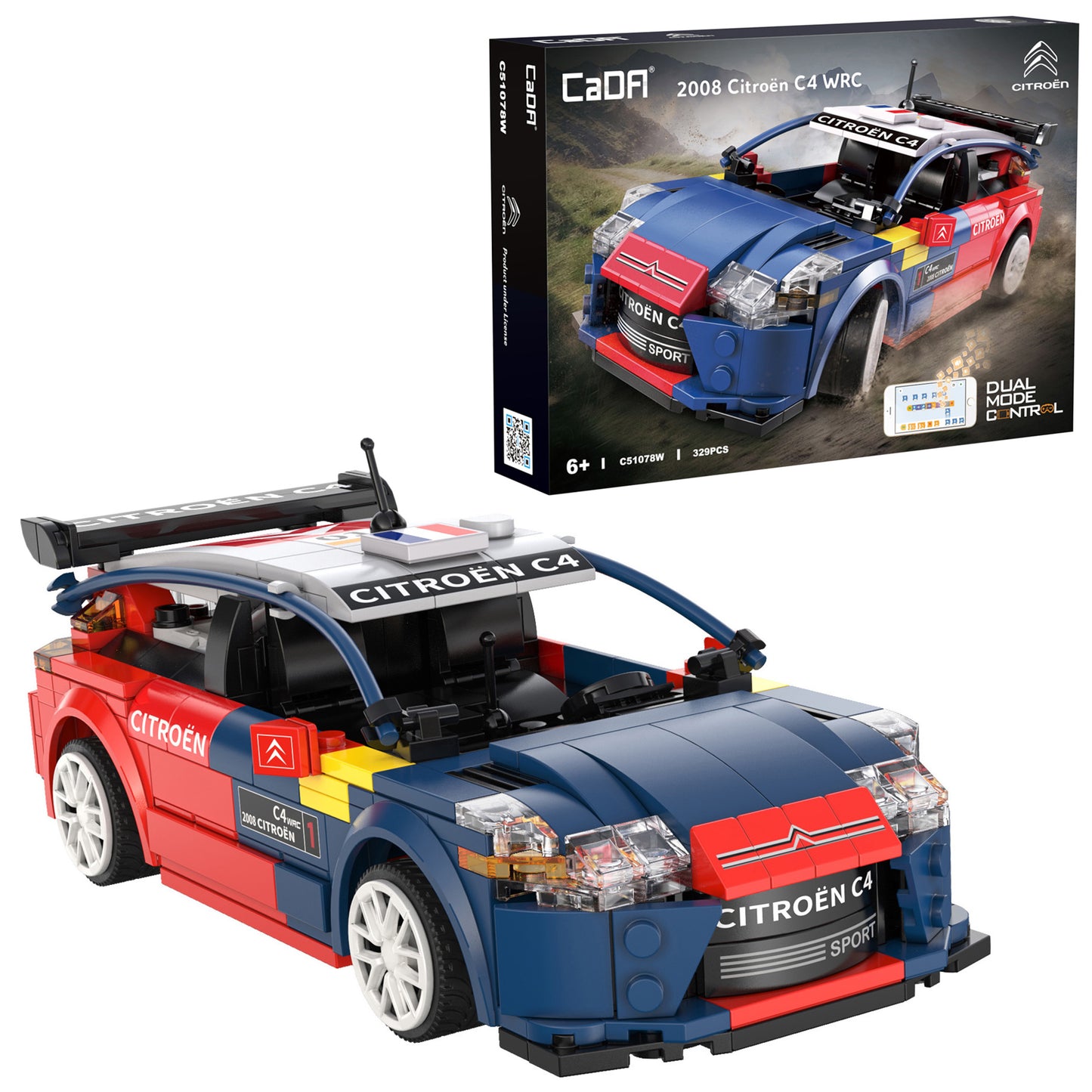 CaDA 1/20 Mini Cars - 2008 Citroën C4 WRC - 329 pcs C51078W