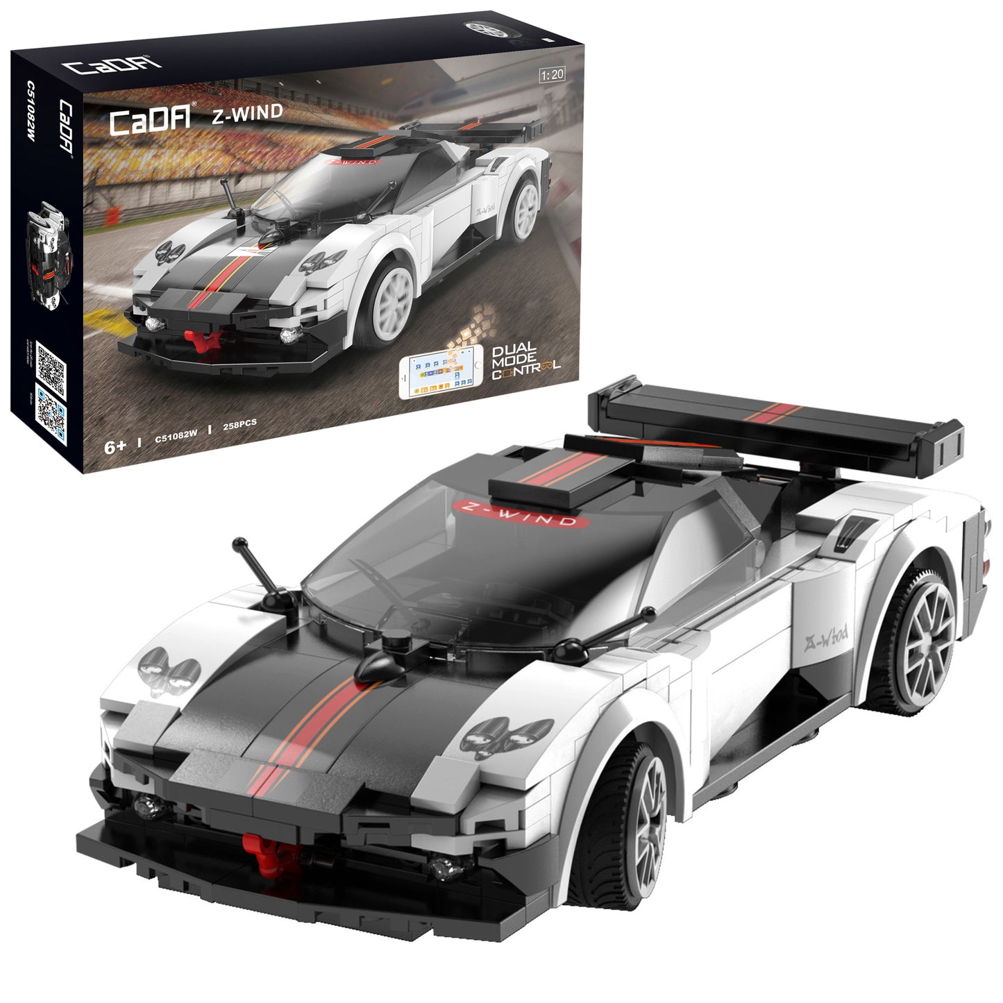 CaDA 1/20 Mini Cars - Z-Wind Hypercar - 258 pcs C51082W