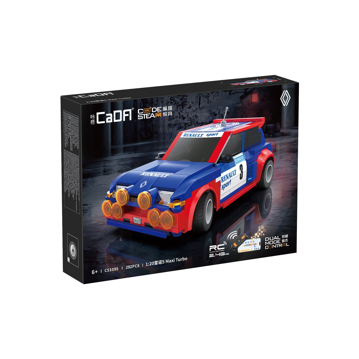 CaDA 1:20 Mini Cars - 1:20 Renault 5 Maxi Turbo - 282 pcs - C51095W