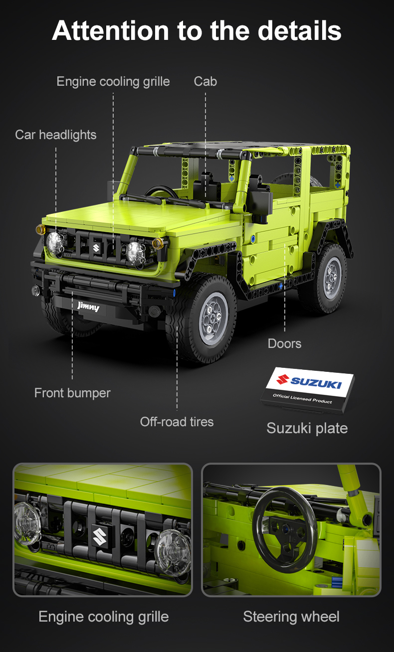 CaDA Big Chassis Cars - 1:12 Suzuki Jimny - 579 pcs - C51201W