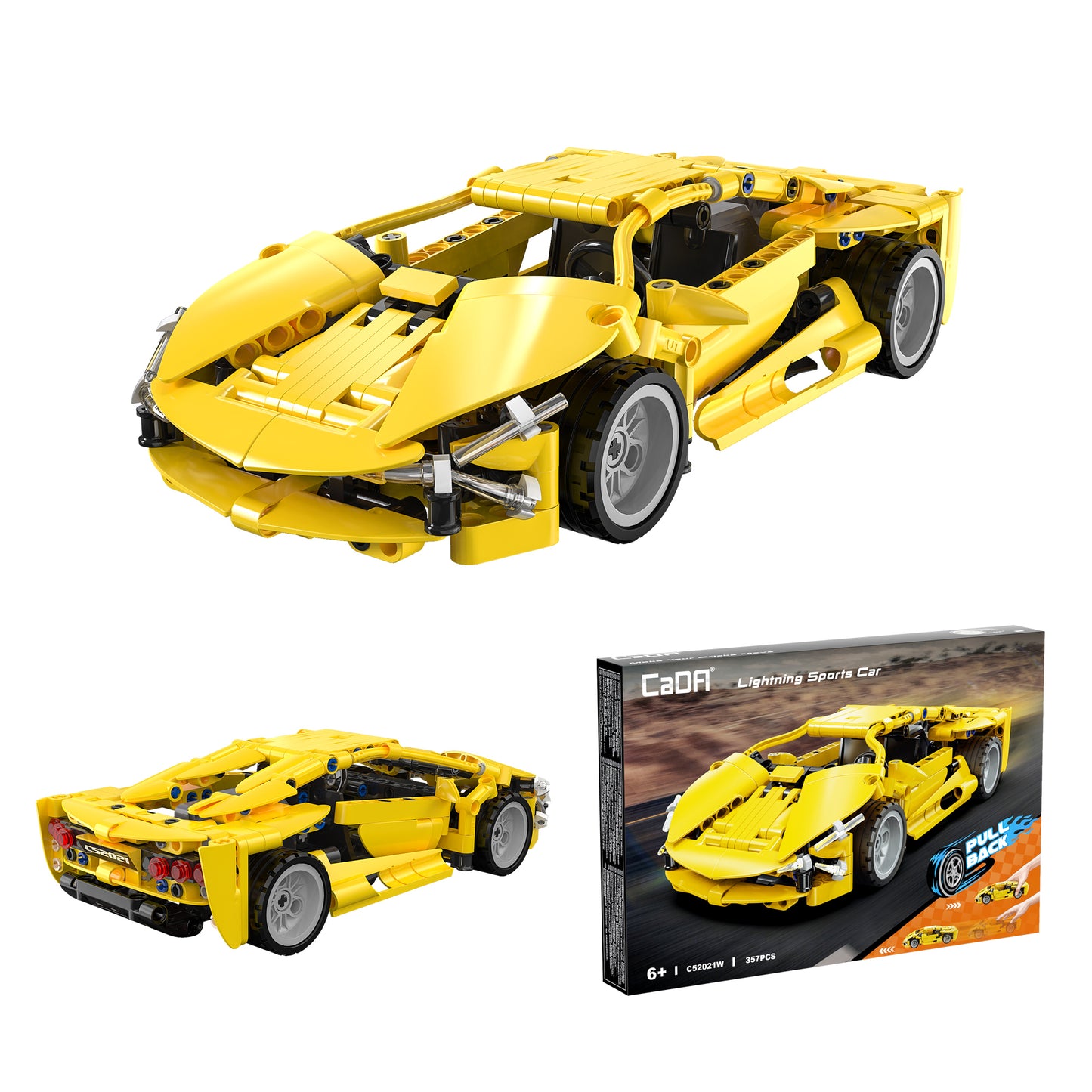 CaDA Pullback Series - 1:18 Lightning Pull-Back Sports Car - 357 pcs C52021W