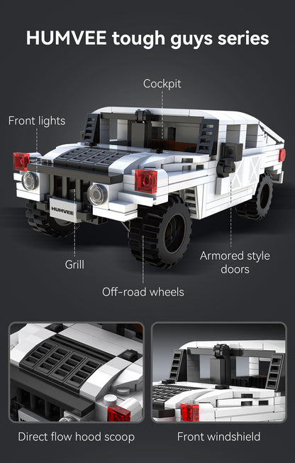 CaDA 1/24 Mini Cars - 1:24 Humvee Off-Road Truck - 328 pcs C55022W