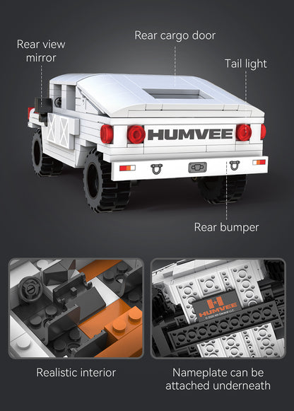 CaDA 1/24 Mini Cars - 1:24 Humvee Off-Road Truck - 328 pcs C55022W
