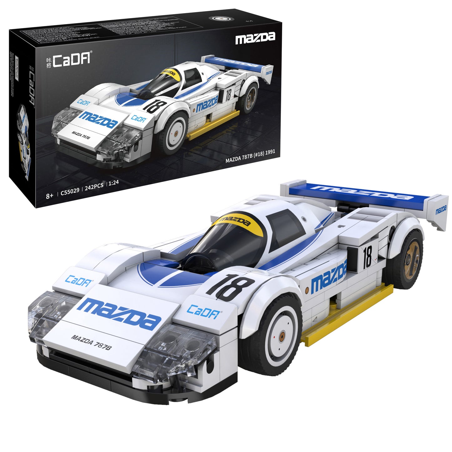 CaDA 1/24 Mini Cars - 1:24 Mazda 787B - 242 pcs C55029W