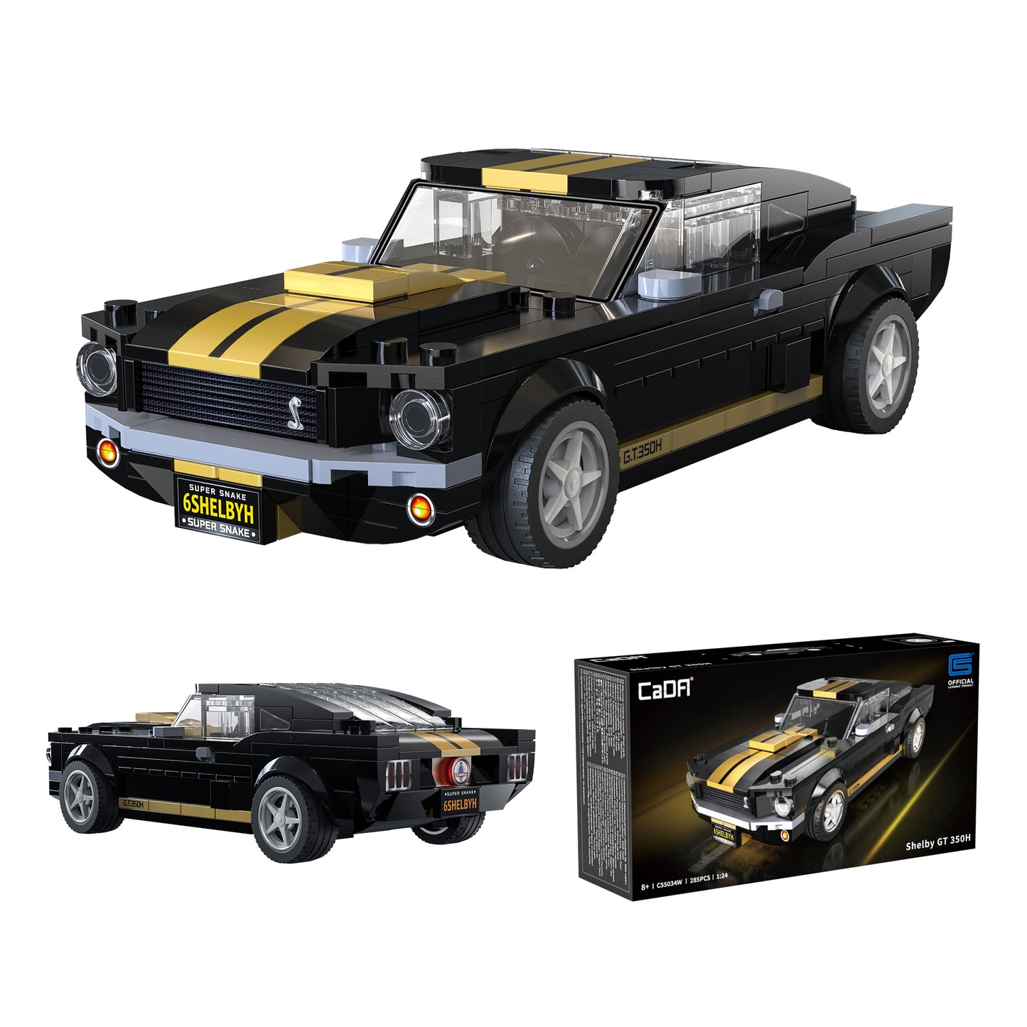 CaDA 1:24 Mini Cars - 1:24 Ford Shelby Mustang GT 350H - 285 pcs - C55034W