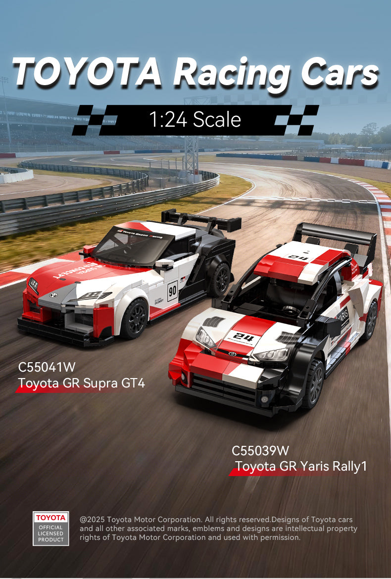 CaDA 1/24 Mini Cars - 1:24 Toyota GR Yaris Rally 1 Car - 317 pcs C55039W