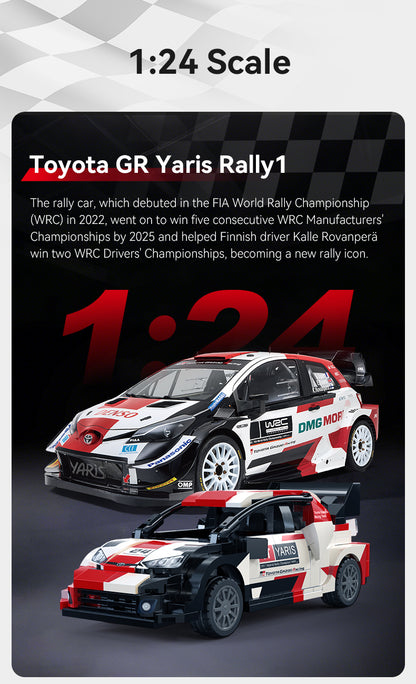 CaDA 1/24 Mini Cars - 1:24 Toyota GR Yaris Rally 1 Car - 317 pcs C55039W