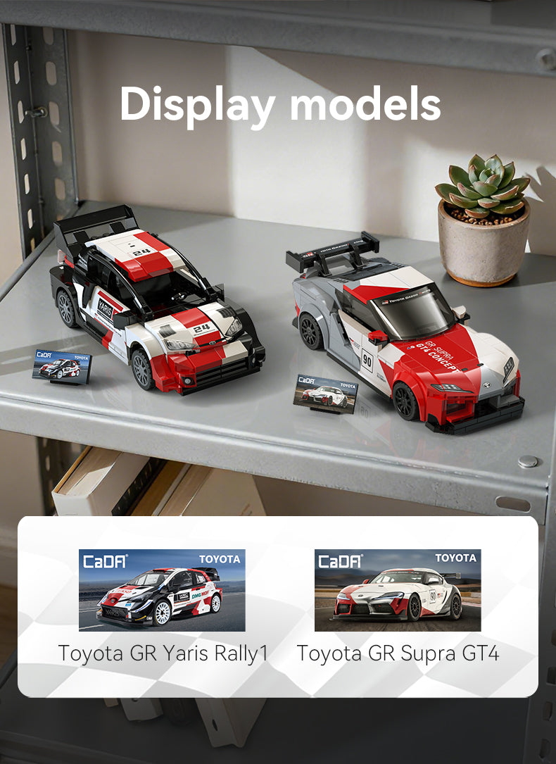 CaDA 1/24 Mini Cars - 1:24 Toyota GR Yaris Rally 1 Car - 317 pcs C55039W