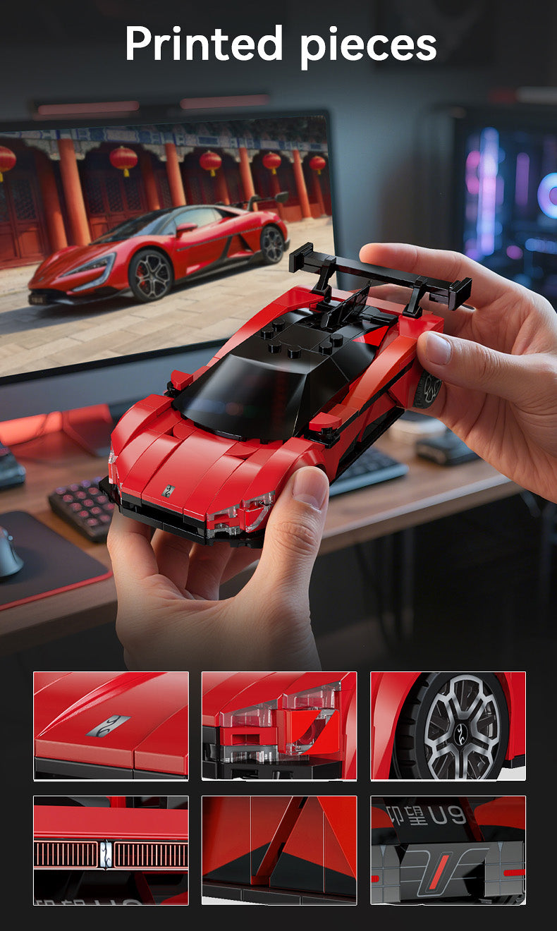 CaDA 1/24 Mini Cars - 1:24 BYD Yangwang U9 Electric Super Coupé - 291 pcs C55045W