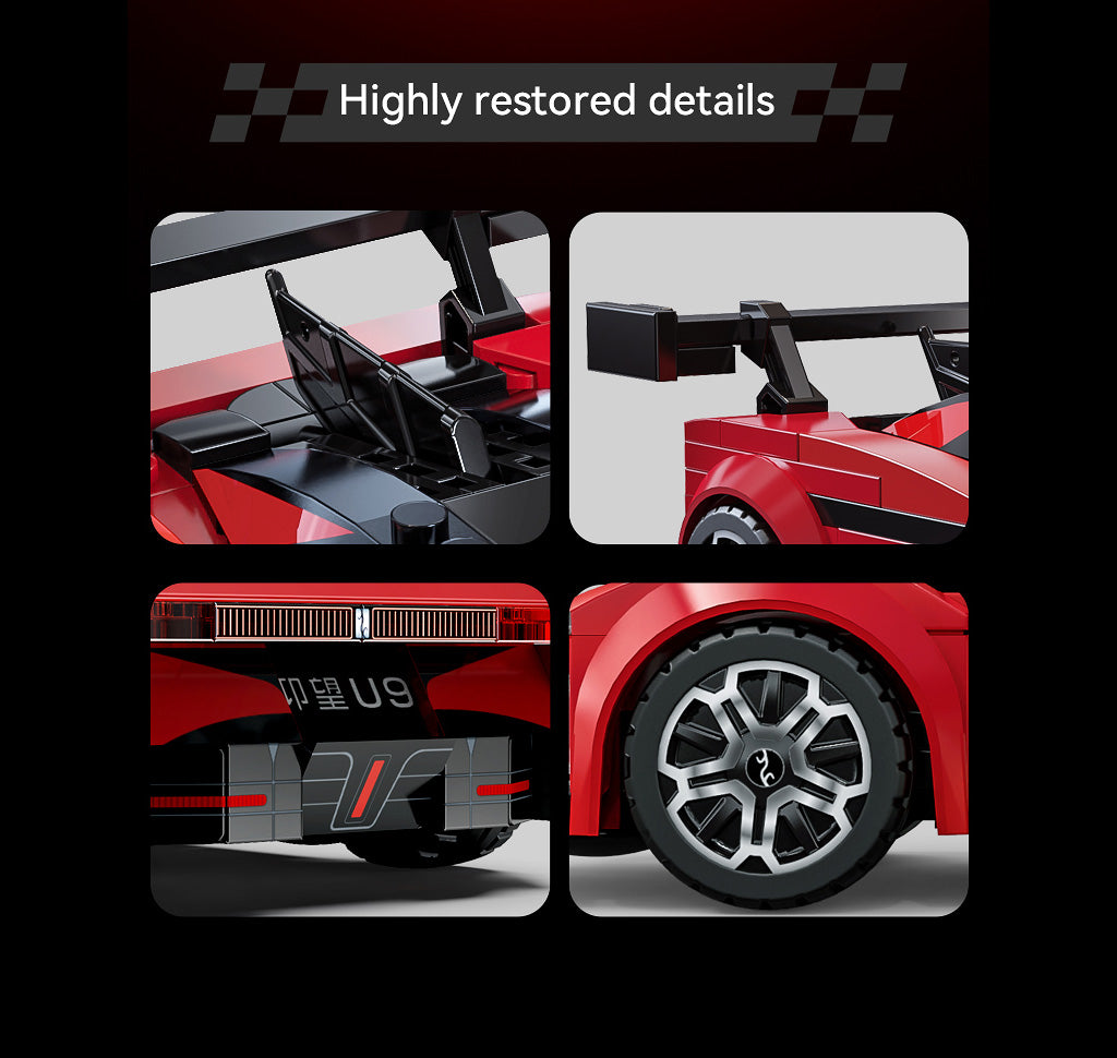 CaDA 1/24 Mini Cars - 1:24 BYD Yangwang U9 Electric Super Coupé - 291 pcs C55045W