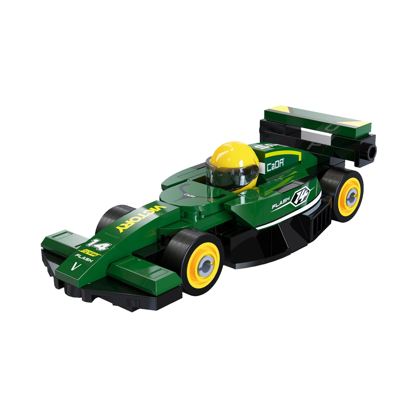 CaDA 1:48 Mini Cars - Mini Green Circuit Racing Cars - 70 pcs - C55105W