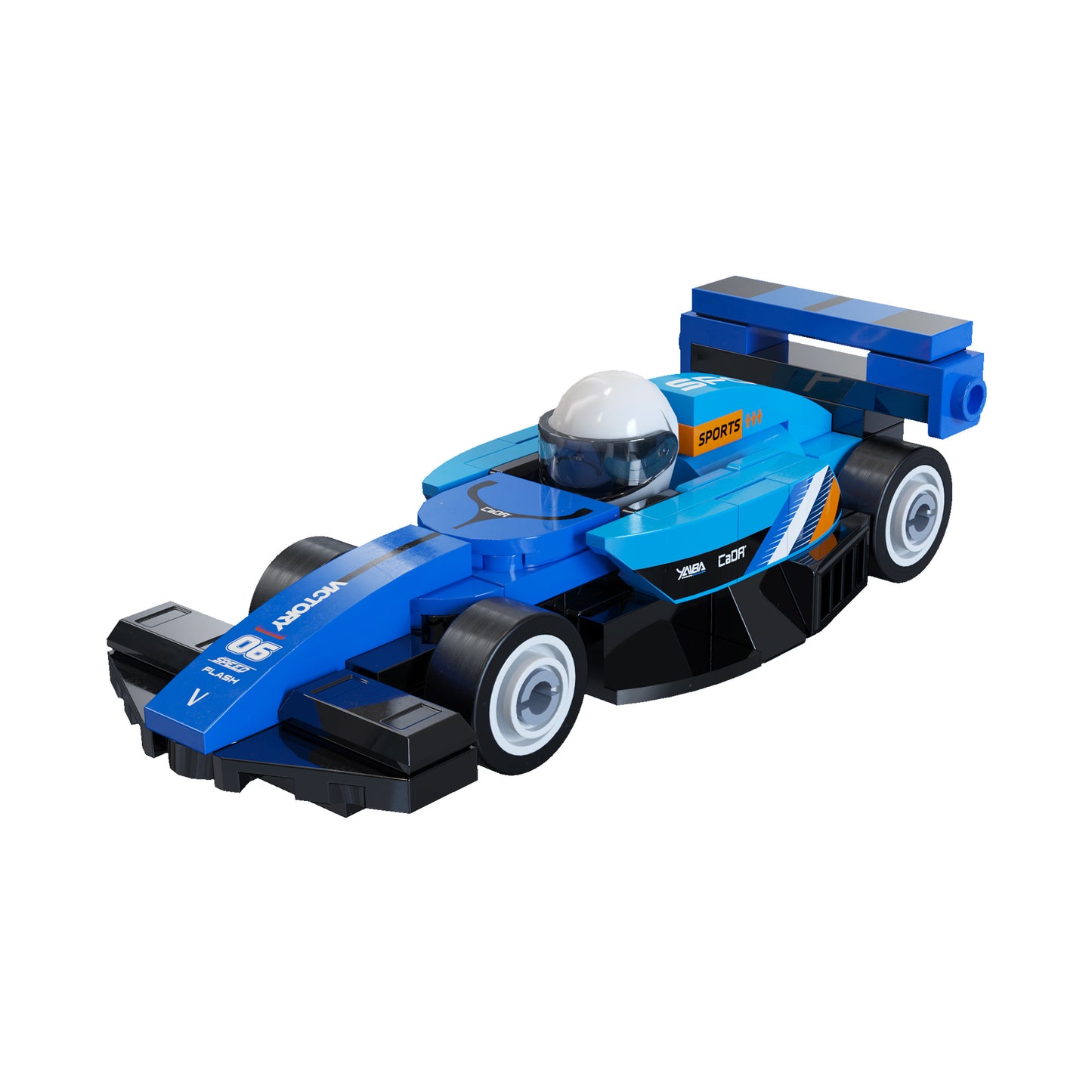 CaDA 1:48 Mini Cars - Mini Blue Circuit Racing Cars - 70 pcs - C55106W