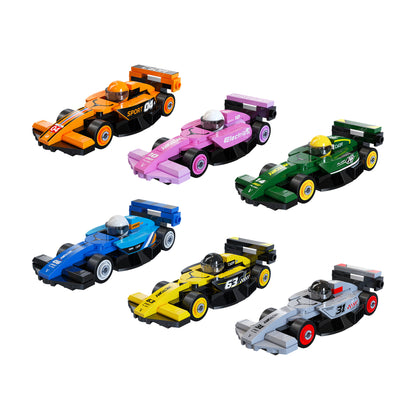 CaDA 1:48 Mini Cars - Mini Yellow Circuit Racing Cars - 70 pcs - C55107W