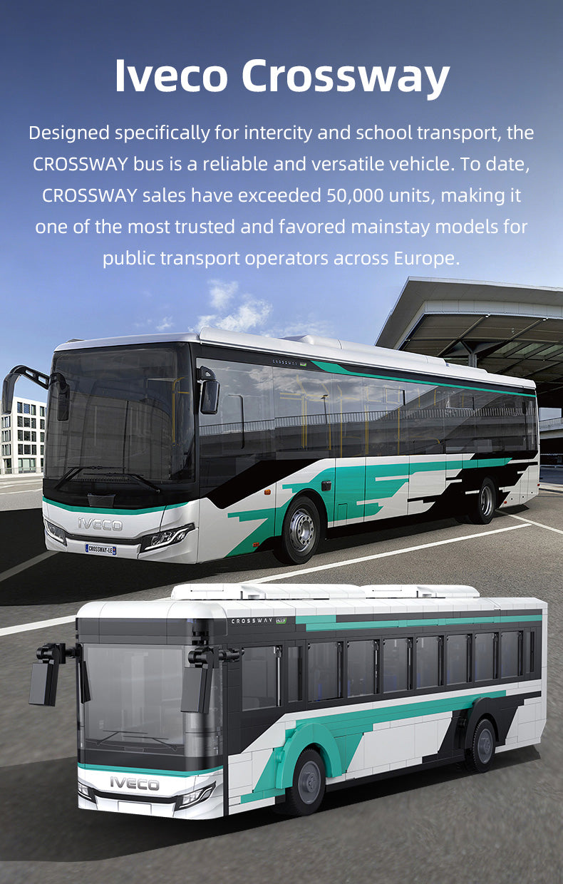 CaDA Farm Series - 1:43 Iveco Crossway Bus - 832 pcs - C59007W