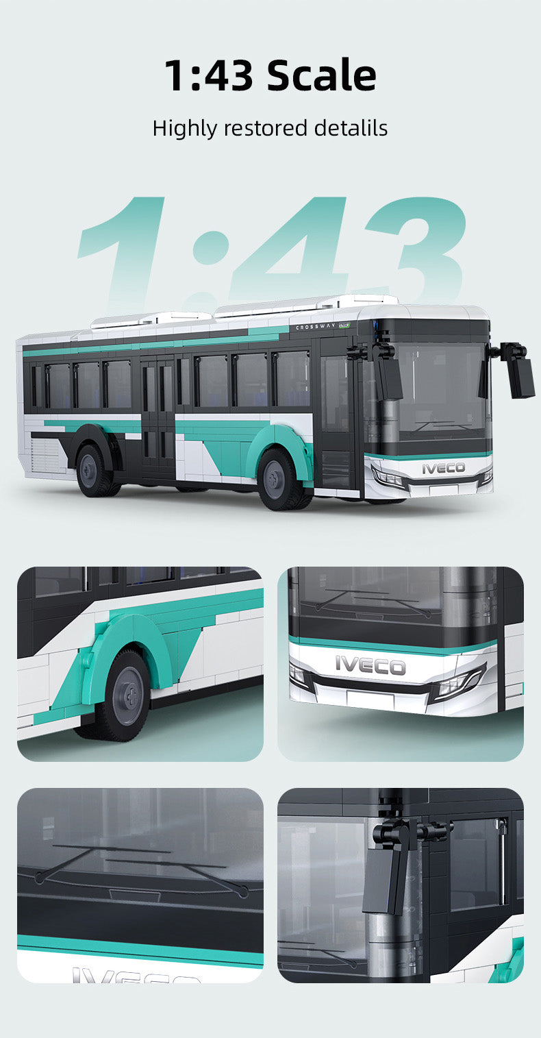 CaDA Farm Series - 1:43 Iveco Crossway Bus - 832 pcs - C59007W