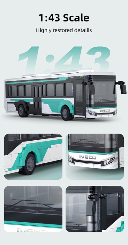 CaDA Farm Series - 1:43 Iveco Crossway Bus - 832 pcs - C59007W