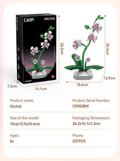 CaDA Creative - Orchid Building Block Planter - 237 pcs C59028W