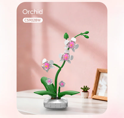 CaDA Creative - Orchid Building Block Planter - 237 pcs C59028W
