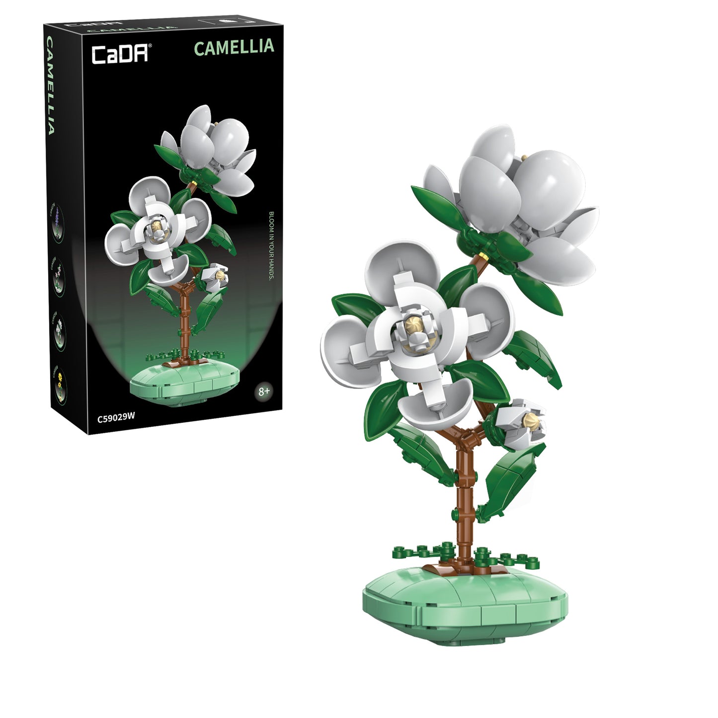 CaDA Creative - Camellia Building Block Planter - 301 pcs C59029W