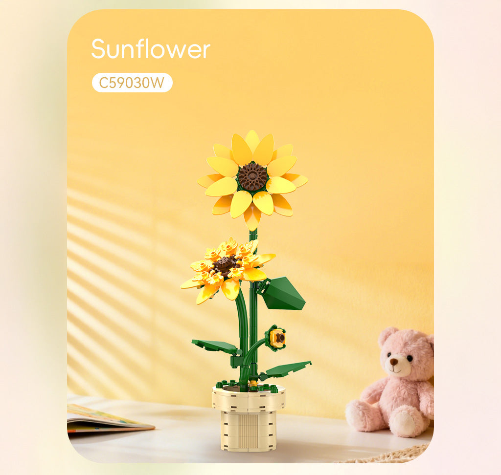 CaDA Creative - Sunflower Building Block Planter - 187 pcs - C59030W