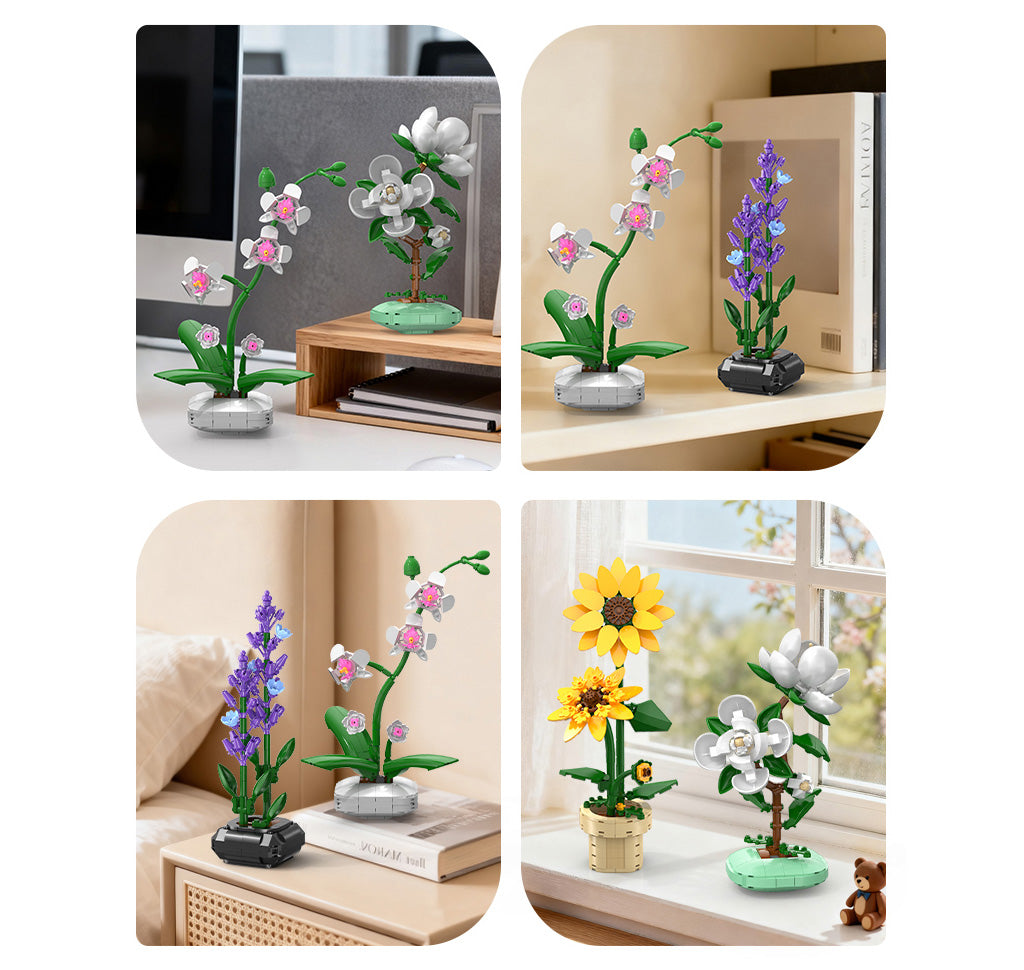 CaDA Creative - Sunflower Building Block Planter - 187 pcs - C59030W