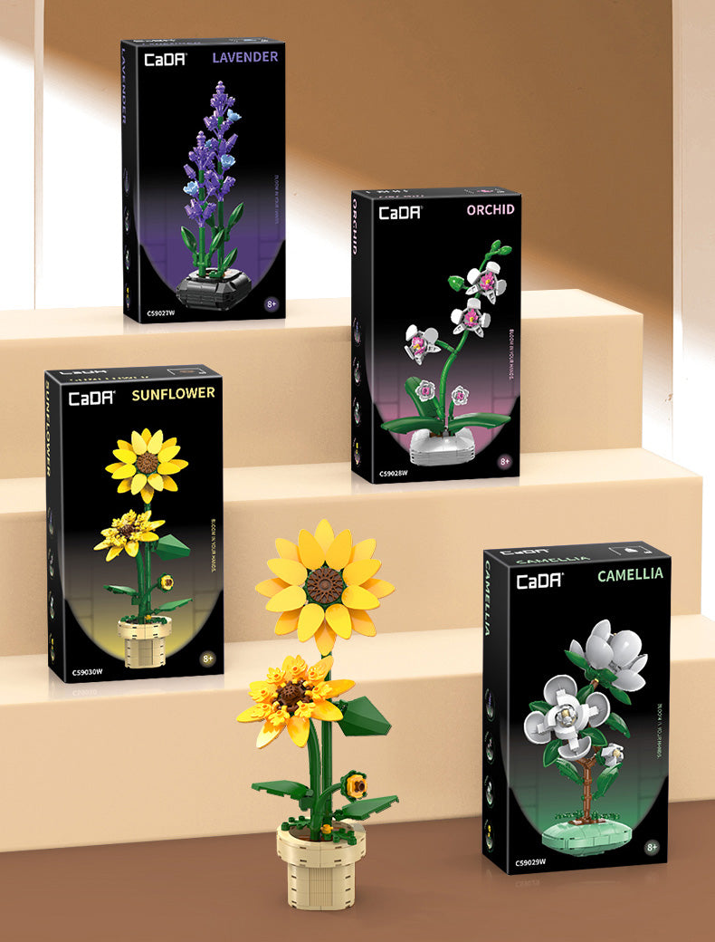 CaDA Creative - Sunflower Building Block Planter - 187 pcs - C59030W